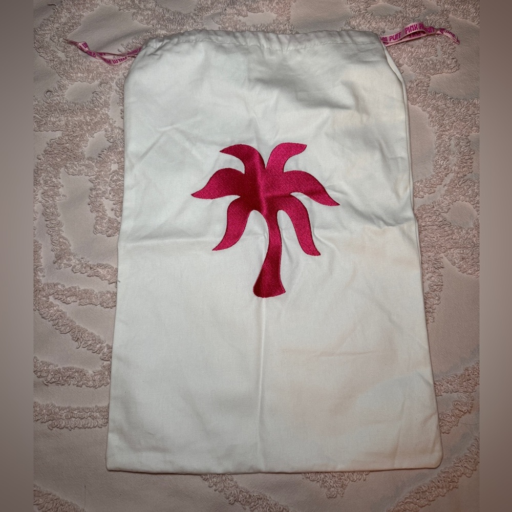 Pink Palm Puff Palm Tree Garment Bag Hoodie Bag - NEW